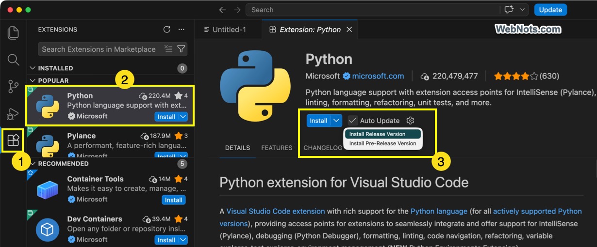 Install Extension in VS Code