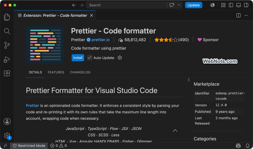 Prettier – Code Formatter