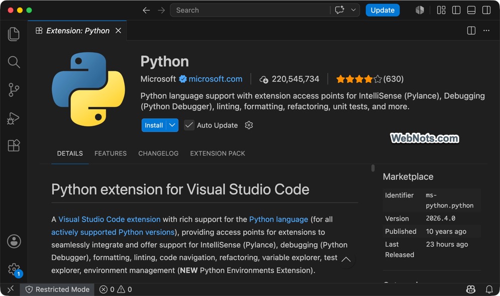Python Extension for Code