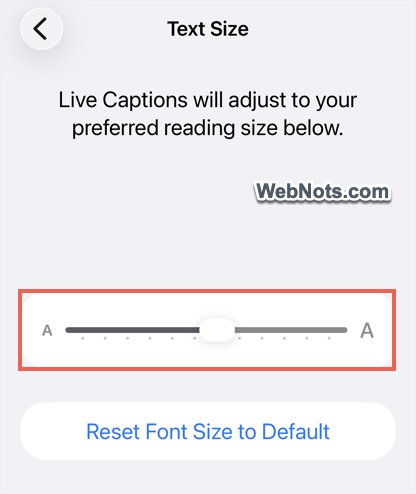Set Text Size to Smallest