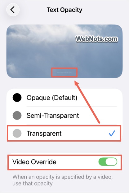 Set Transparent Text Opacity