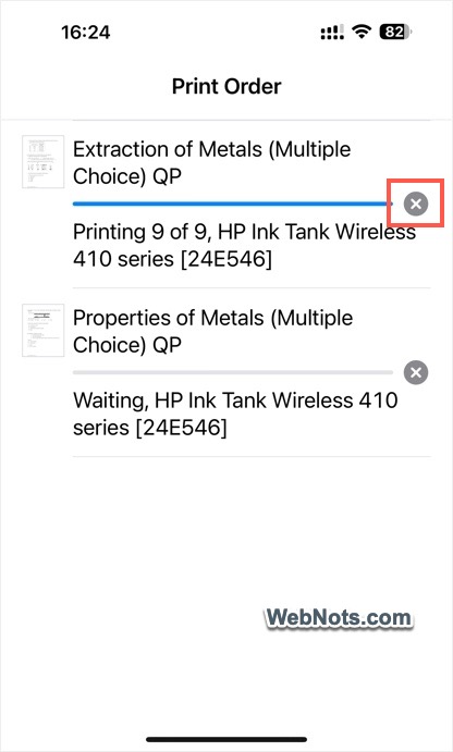 View Printing Jobs in Queue