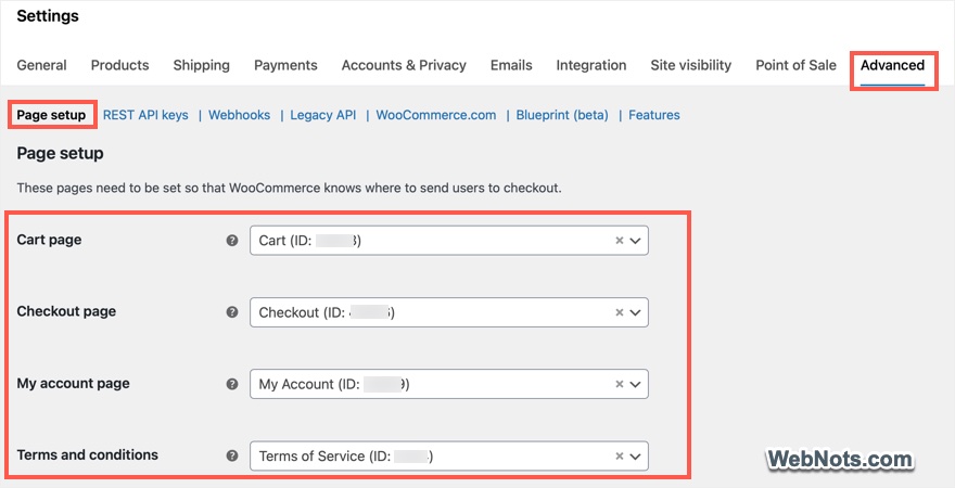 WooCommerce Page Setup