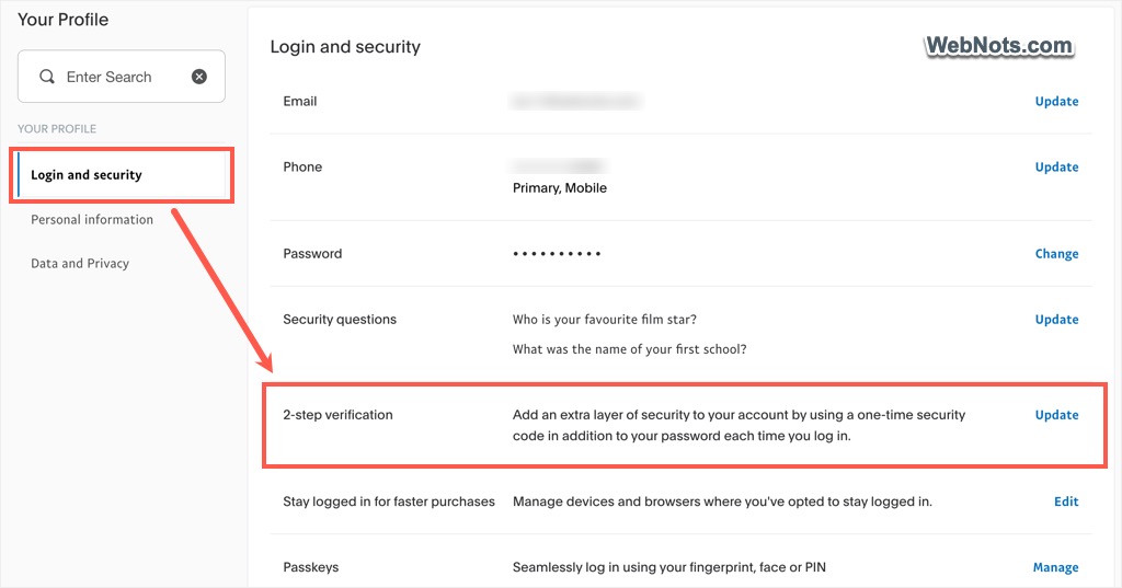 2-Step Verification Option in PayPal