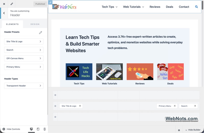 Astra Pro Header Builder