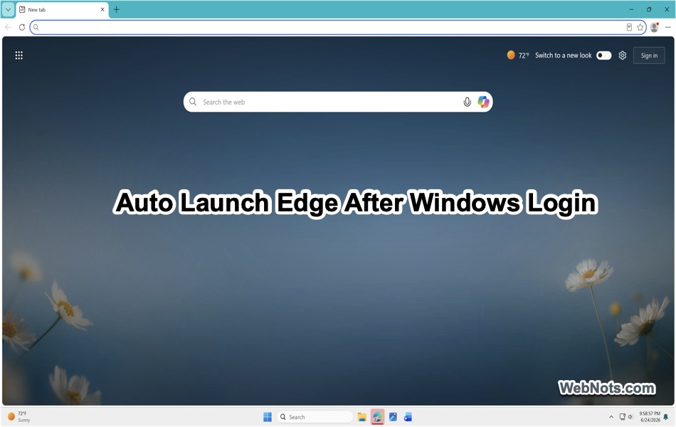 Automatically Launch Edge after Windows Login