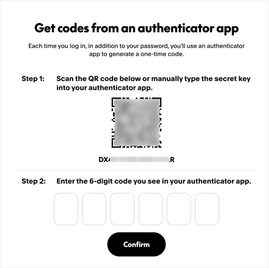 QR Code and Secret Key