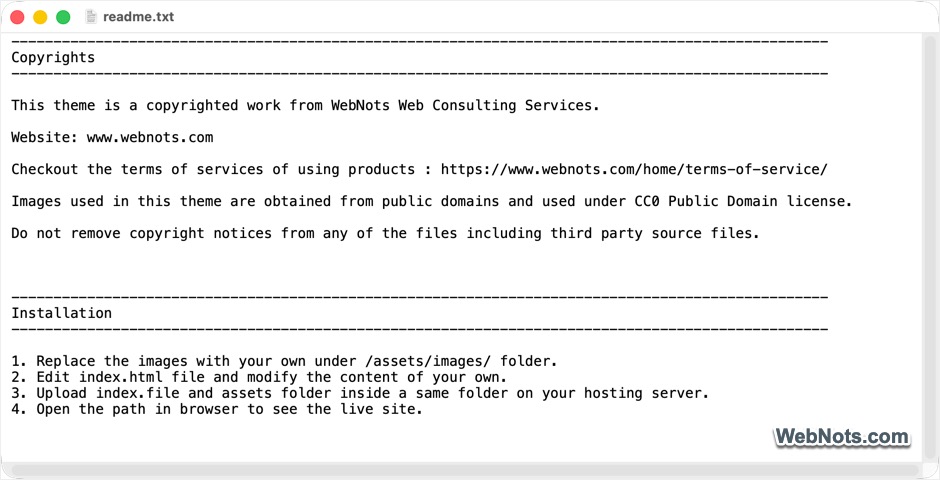 Readme Text File Example