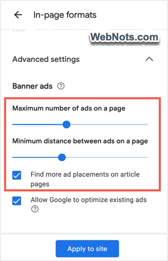 Reduce In-Page Banner Ad Frequency
