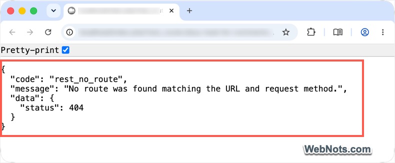 Rest No Route Error