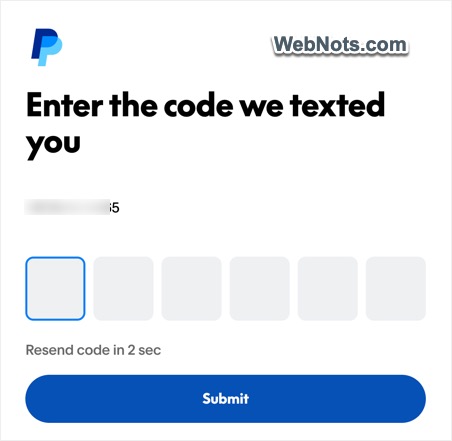 Submit Confirmation Code