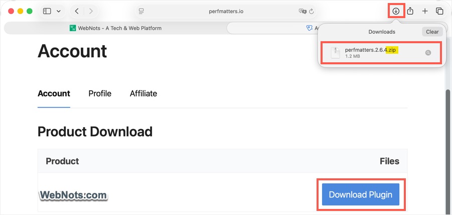 ZIP File Showing in Downloads List