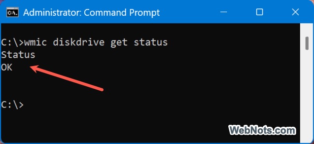 Check Disk Status
