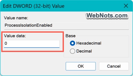 Check Value as 0