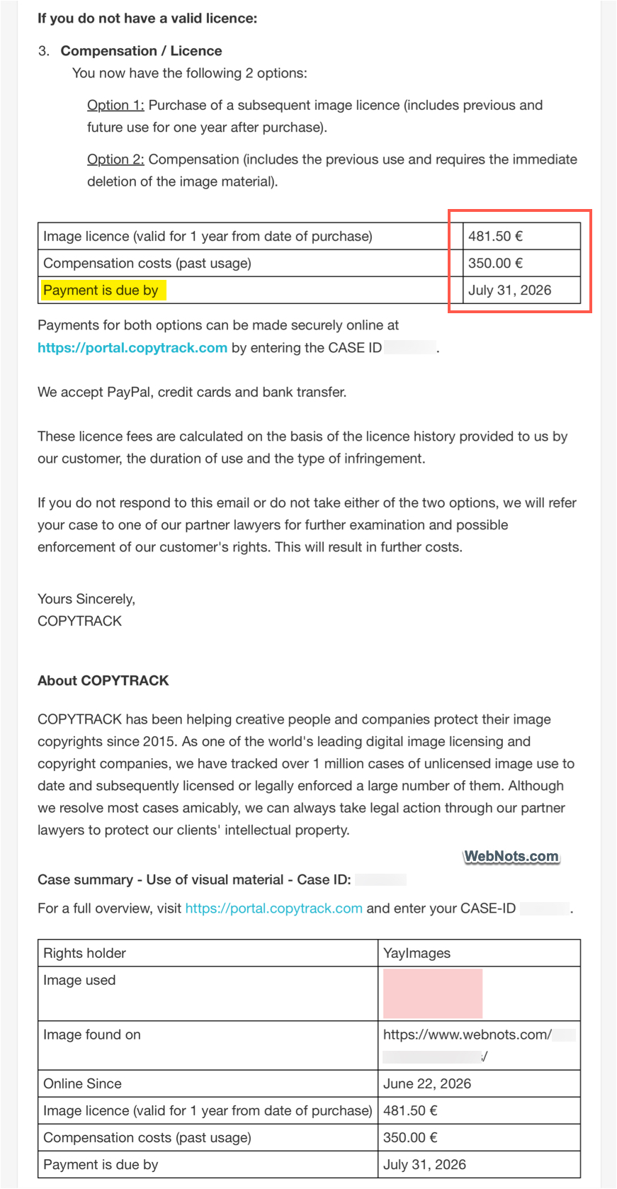Copytrack Email (Part 2)