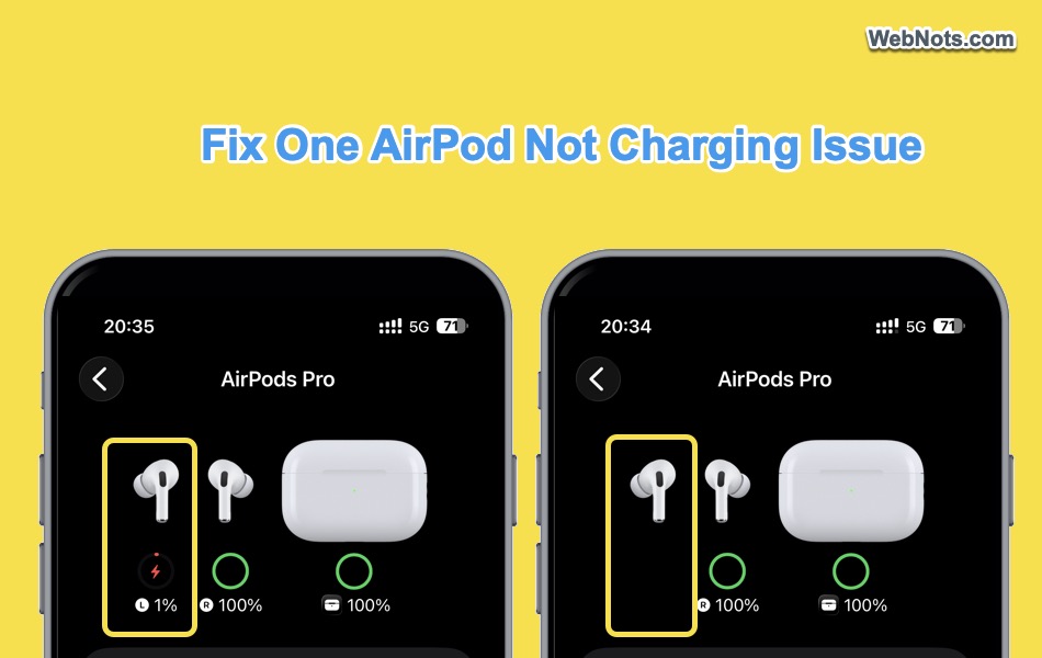 Fix One AirPod Not Charging Issue