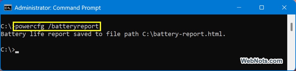 Generate Battery Report