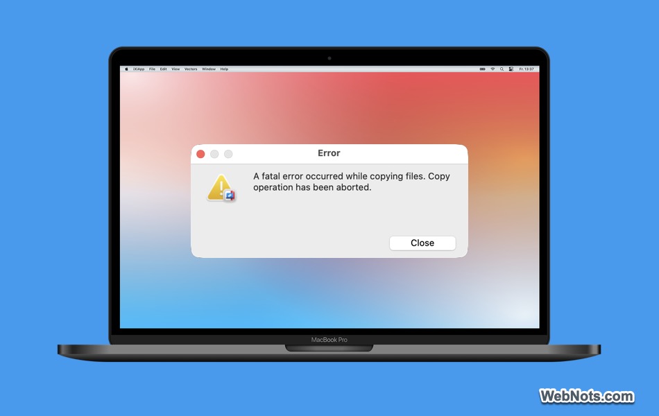Fix Fatal Copy Error on Mac