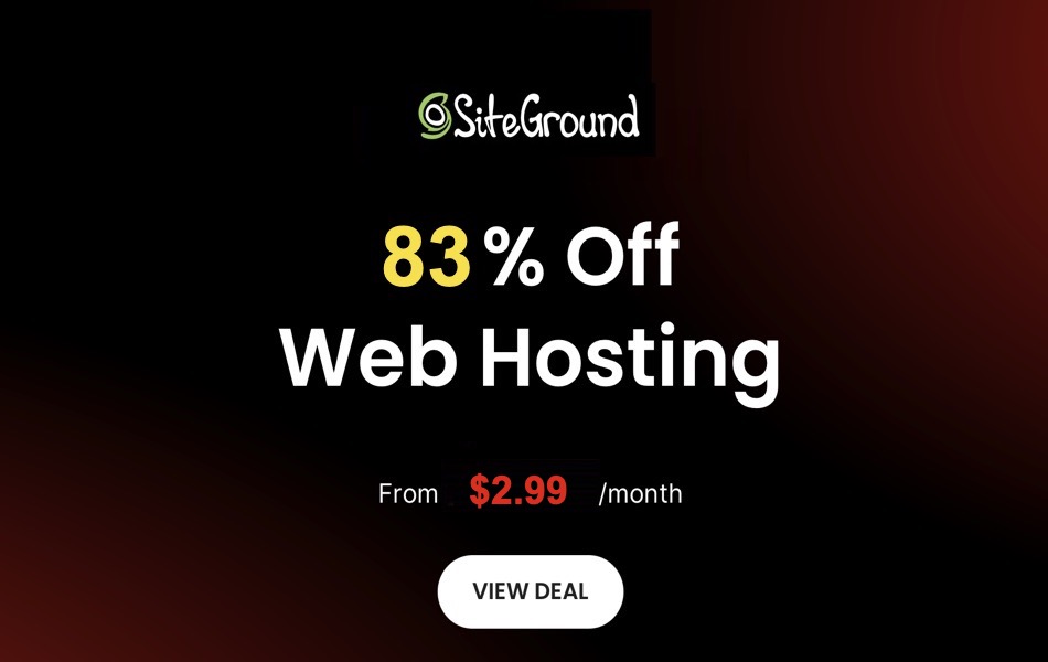 SiteGround Coupon Code – Up to 83% Off