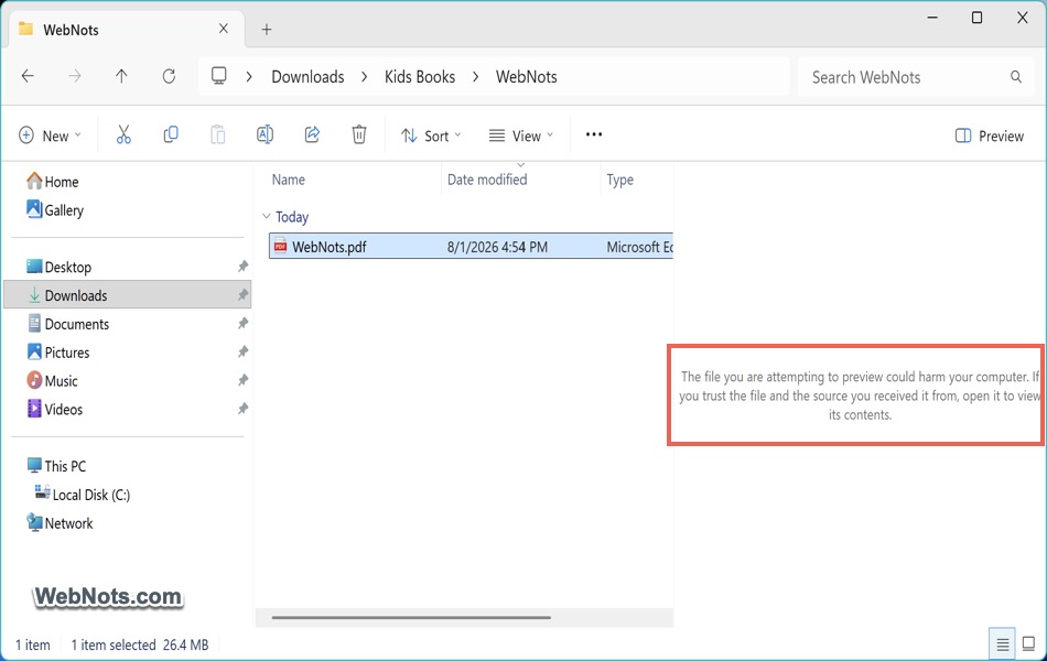 How to Fix PDF Preview Blocked in Windows File Explorer?