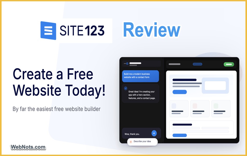 SITE123 Review: Features, Pricing, Pros, and Cons