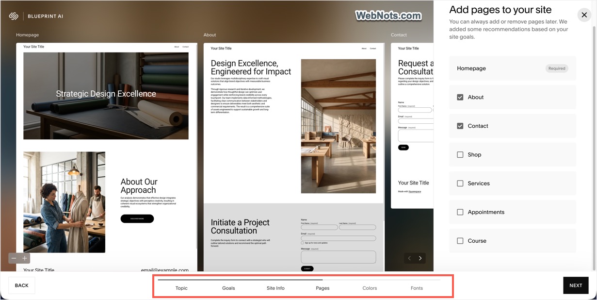 Squarespace Blueprint AI Builder