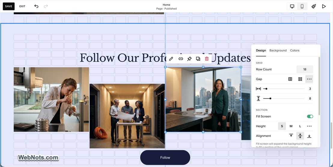 Squarespace Fluid Engine Grid-Based Editor