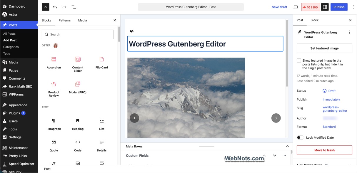 WordPress Gutenberg Editor