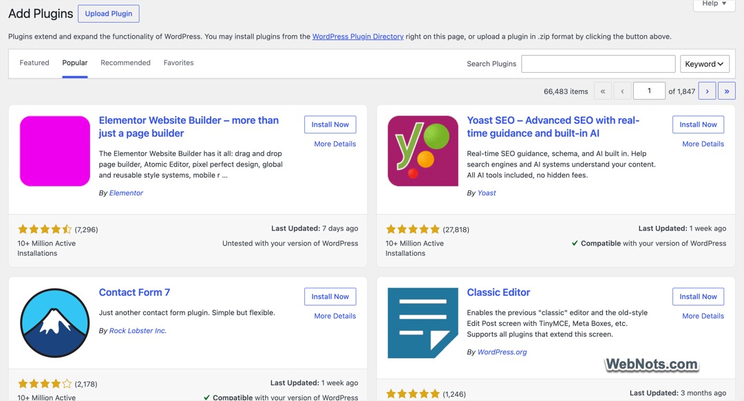 WordPress Plugins Repository