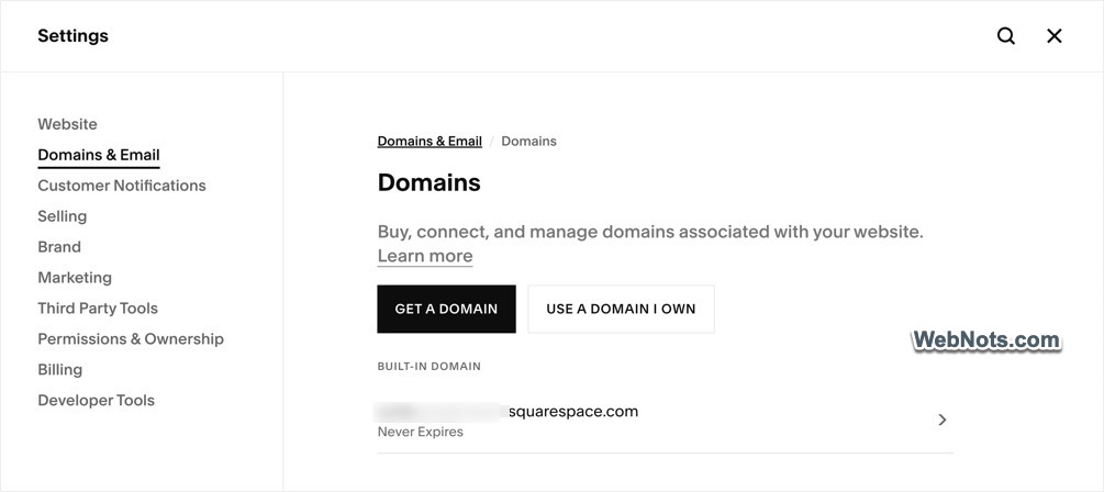 Squarespace Domains