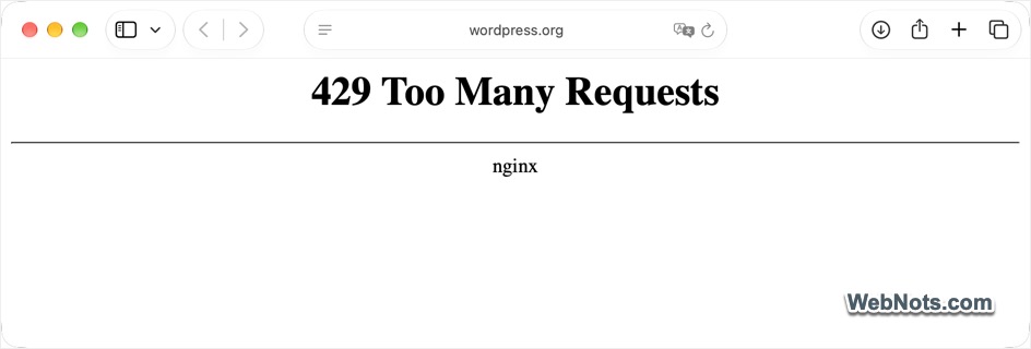 429 Too Many Request