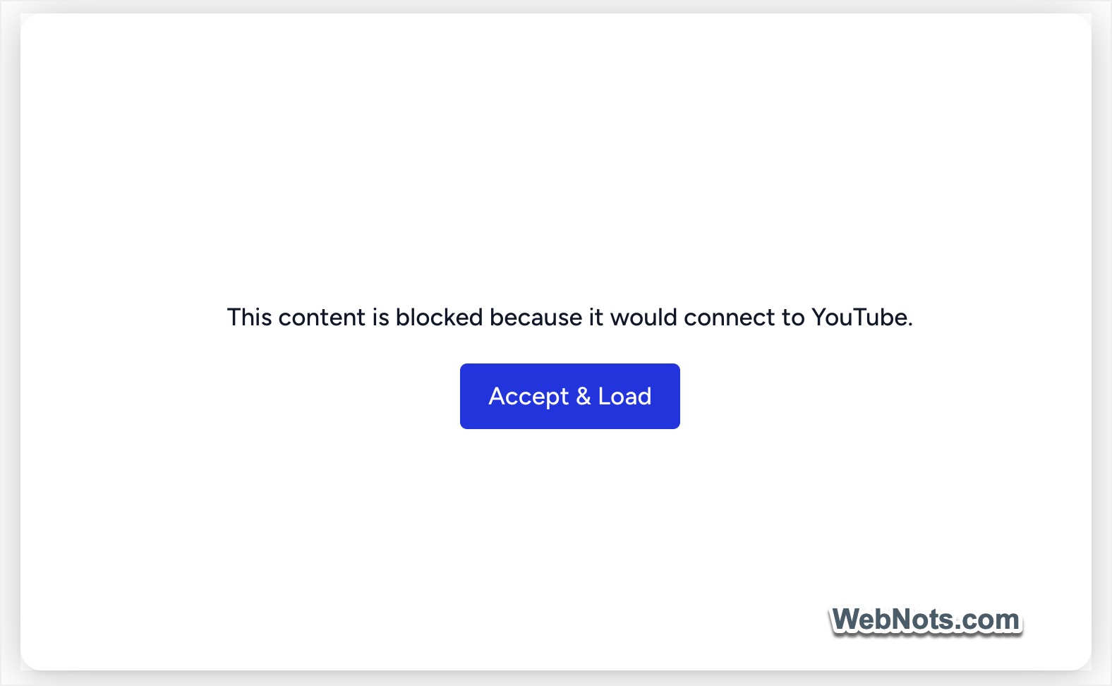 Content Blocked with Embed Error in Chrome