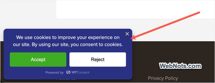 Cookie Consent Banner