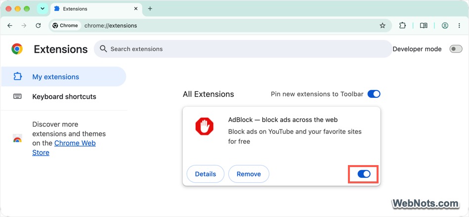 Disable All Extensions in Chrome