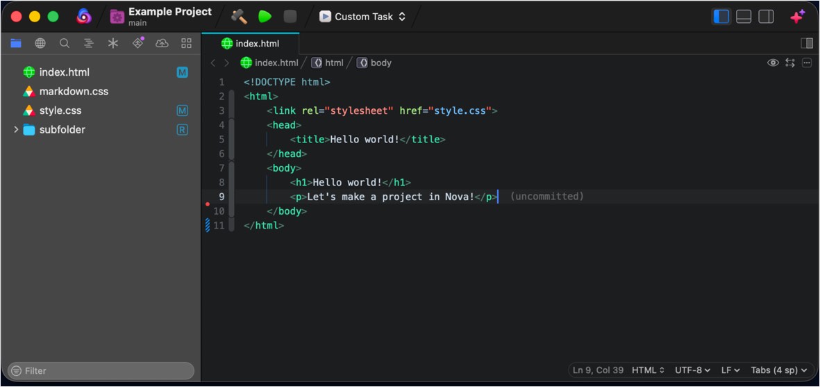 Nova Editor for Mac